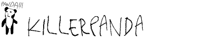 TTF: Killerpanda Schriftart