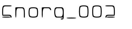 TTF: Snorg_002 Font