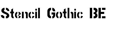 TTF: Stencil Gothic BE Schriftart