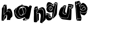 Schriftart Hangup: Mehr Infos & Vorschau Generator TTF: Hangup Schriftart