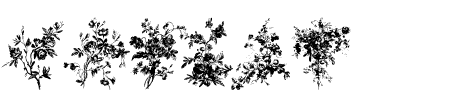 Schrift Florals 1: Mehr Infos & Zeichen Übersicht TTF: Florals 1 Schrift