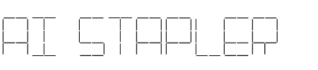 Schriftart AI Stapler: Mehr Infos & Zeichen Übersicht TTF: AI Stapler Schriftart