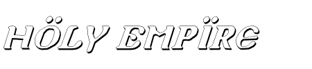 Holy Empire Shadow Italic Schriftart