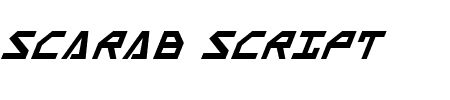 Scarab Script Italic Schriftart