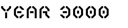 Font Year 3000: Mehr Infos & Zeichen Übersicht TTF: Year 3000 Font