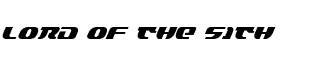 Lord of the Sith Italic Schriftart
