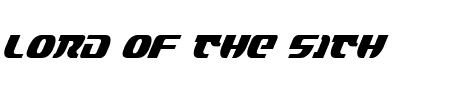 Lord of the Sith Cond Italic Schriftart