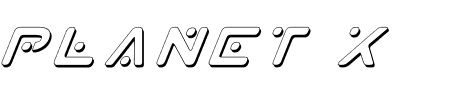 Planet X Shadow Italic Schriftart