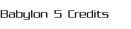 TTF: Babylon 5 Credits Schriftart