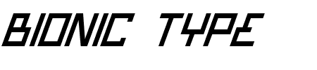 Bionic Type Italic Schriftart
