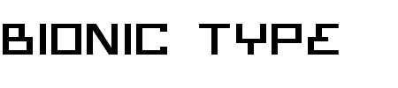 Bionic Type Expanded Schriftart