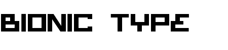 Bionic Type Expanded Bold Schriftart