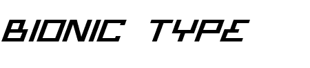 Bionic Type Expanded Italic Schriftart