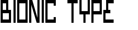 Bionic Type Condensed Schriftart