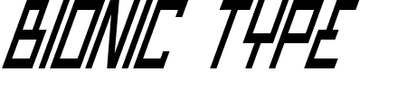 Bionic Type Cond Italic Schriftart