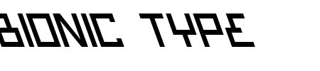 Bionic Type Slant Schriftart