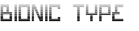 Bionic Type Gradient Schriftart
