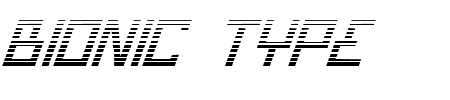 Bionic Type Grad Italic Schriftart