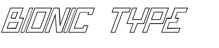 TTF: Bionic Type Out Italic Schriftart