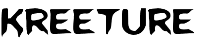 Schriftart Kreeture: Mehr Infos & Vorschau Generator TTF: Kreeture Schriftart