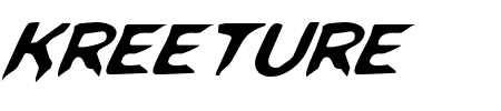 Kreeture Italic Schriftart