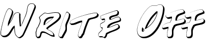 Schriftart Write Off Outline: Mehr Infos & Vorschau Generator TTF: Write Off Outline Schriftart