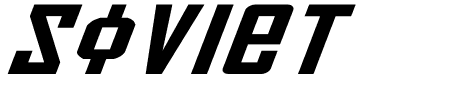 Soviet Expanded Italic Schriftart