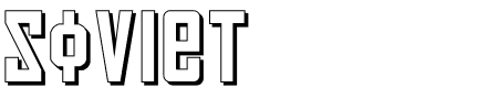 Font Soviet 3D: Mehr Infos & Zeichen Übersicht TTF: Soviet 3D Font