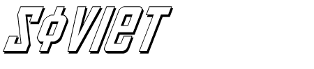 Soviet 3D Italic Schriftart