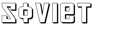 Soviet Expanded 3D Schriftart