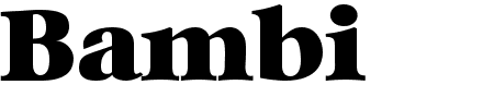 TTF: Bambi Schriftart