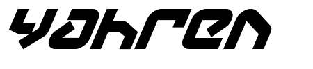 Yahren Bold Italic Schriftart