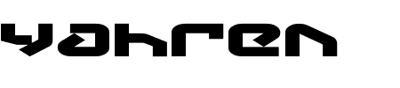Yahren Expanded Bold Schriftart