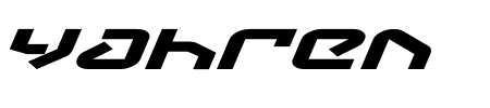 Yahren Expanded Italic Schriftart