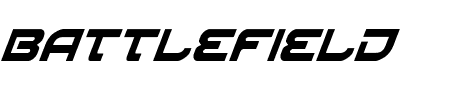 Battlefield Condensed Italic Schriftart