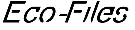 Eco-Files Italic Schriftart