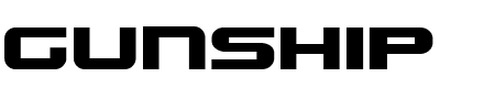 Font Gunship: Mehr Infos & Zeichen Übersicht TTF: Gunship Font