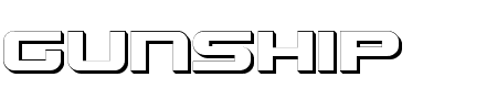 TTF: GunshipShadow Schriftart