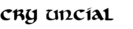 Font Cry Uncial: Mehr Infos & Zeichen Übersicht TTF: Cry Uncial Font