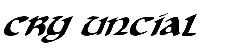 Cry Uncial Italic Schriftart