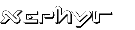 TTF: Xephyr Shadow Schriftart