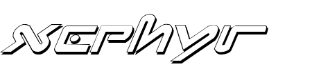 Xephyr Shadow Italic Schriftart