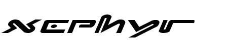 Xephyr Expanded Italic Schriftart