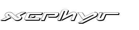 Xephyr Expanded Shadow Italic Schriftart