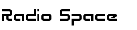 Radio Space Bold Schriftart
