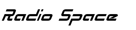 Radio Space Bold Italic Schriftart