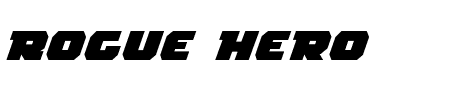 Rogue Hero Expanded Italic Schriftart