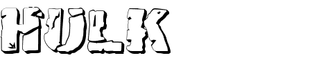 Hulkbusters 3D Schriftart