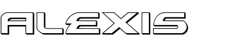 Alexis 3D Schriftart
