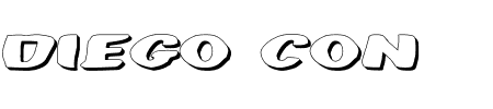Font Diego Con 3D: Mehr Infos & Zeichen Übersicht TTF: Diego Con 3D Font